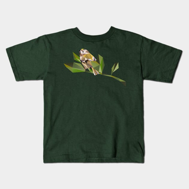 Cute Geometric Goldcrest Kids T-Shirt by XOOXOO